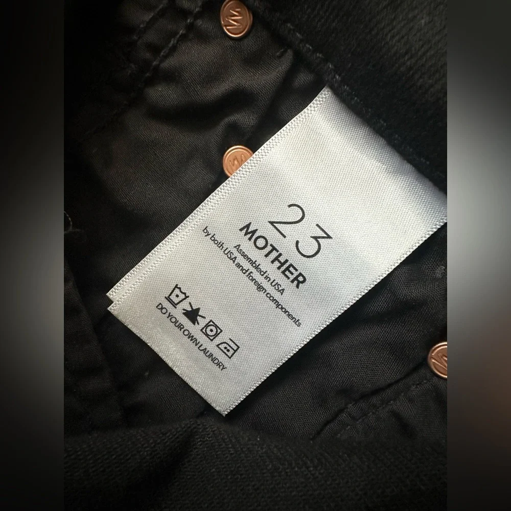 Mother High Waisted Looker skimp jeans black size 23 - Picture 7 of 8